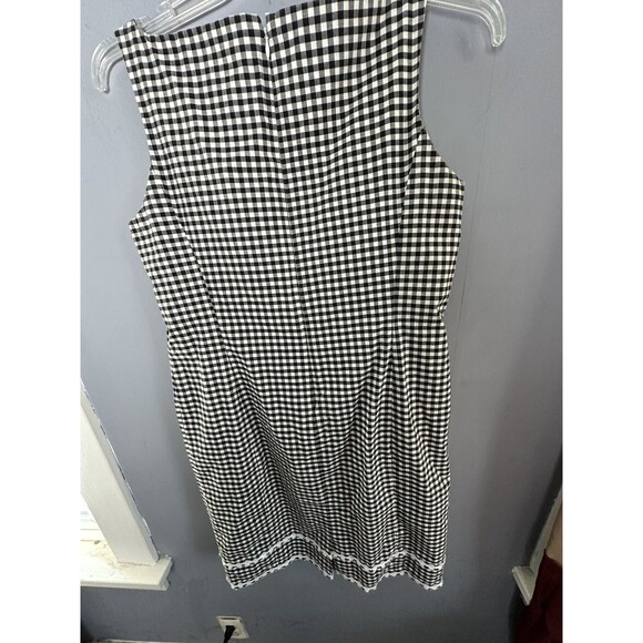 VTG Sz 14 Sleeveless Sheath Dress Collections by Cross Country Fashions Gingham - Picture 2 of 6